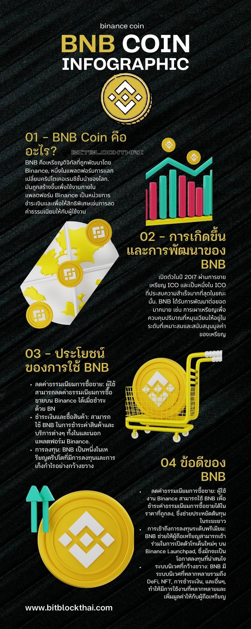 bnb coin infrographic thai