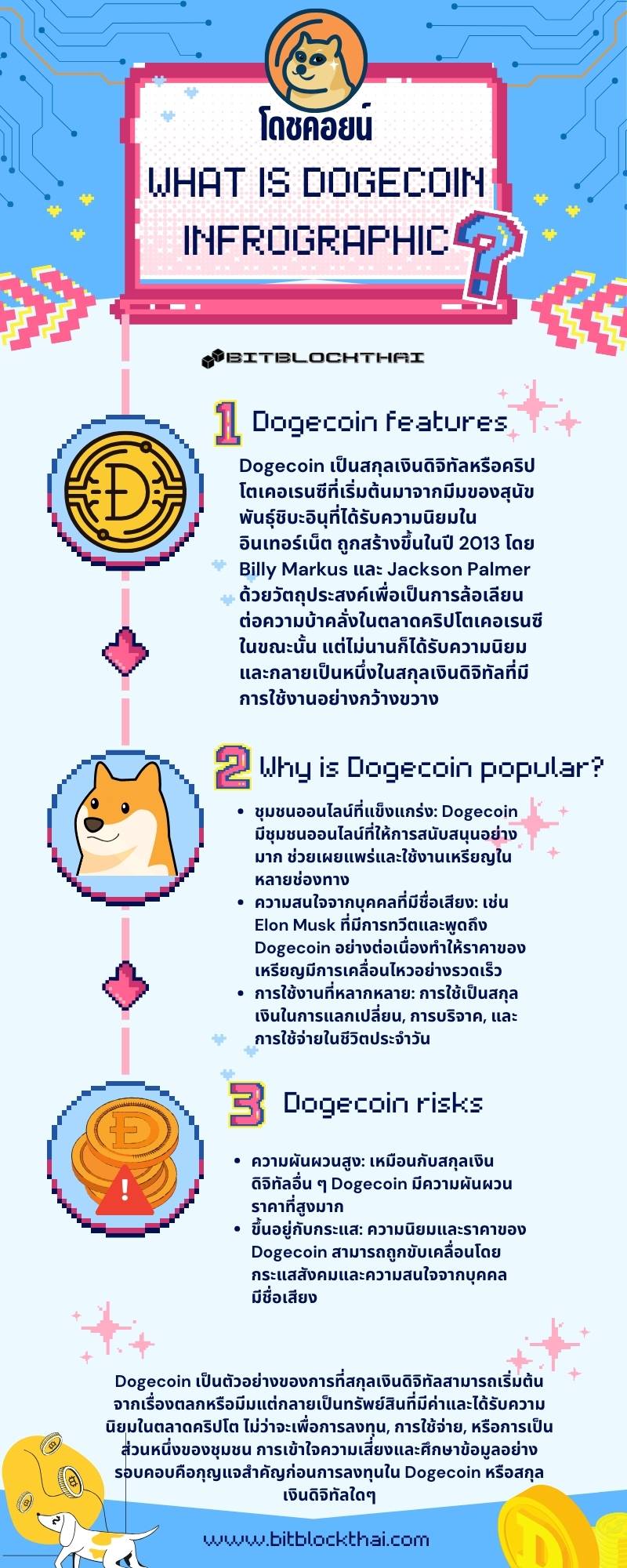 dogecoin infographic thai